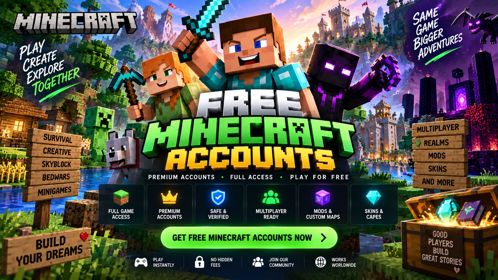 Free Minecraft Accounts