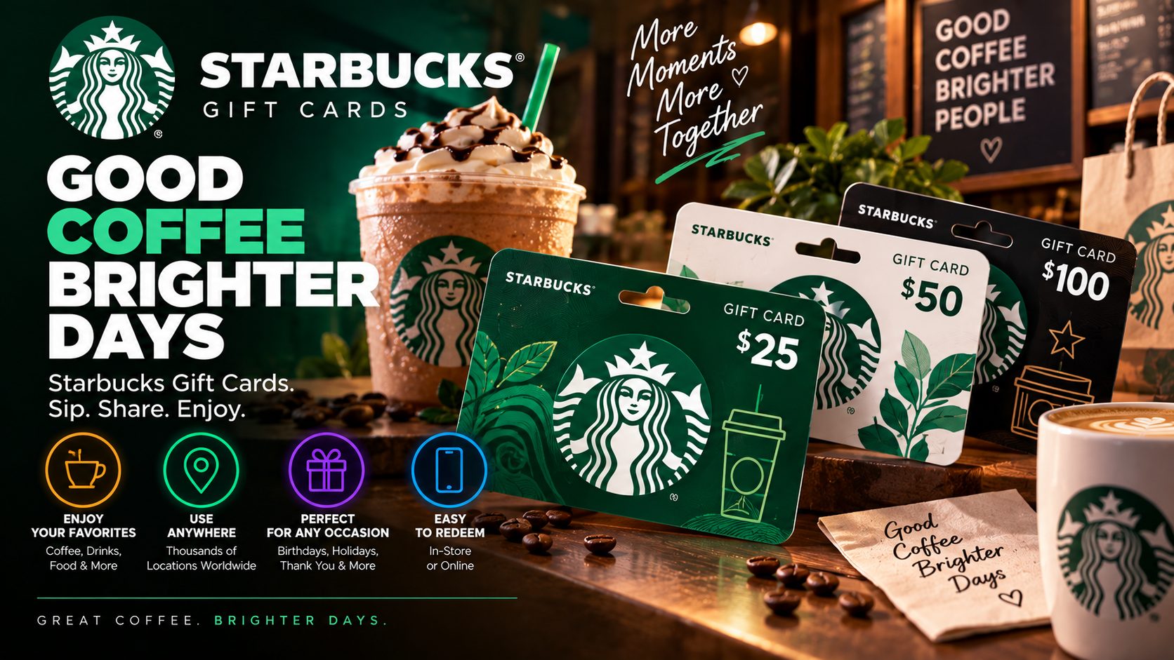 Free Starbucks Gift Cards